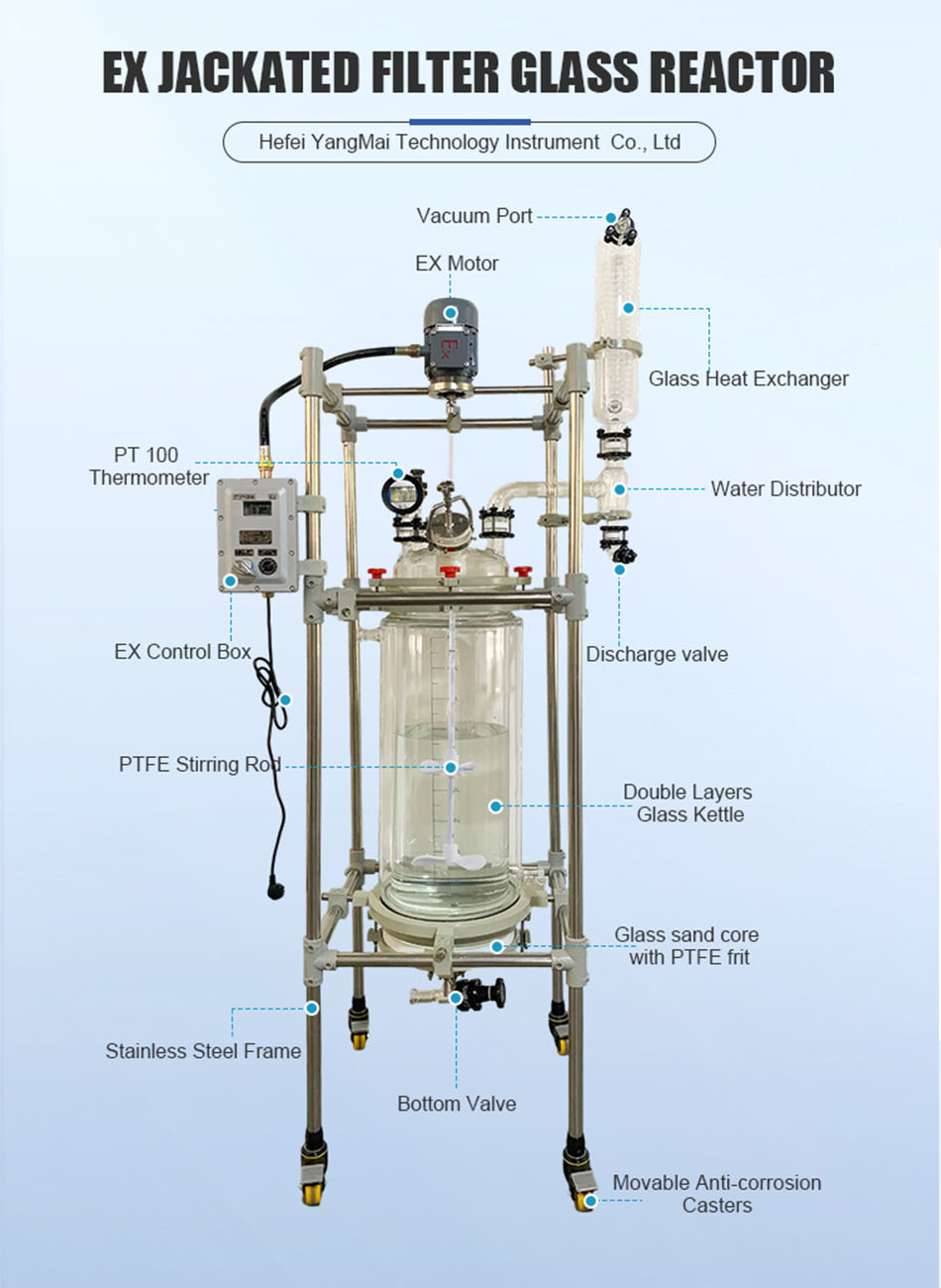 Laboratory Glass Reaction Reactor